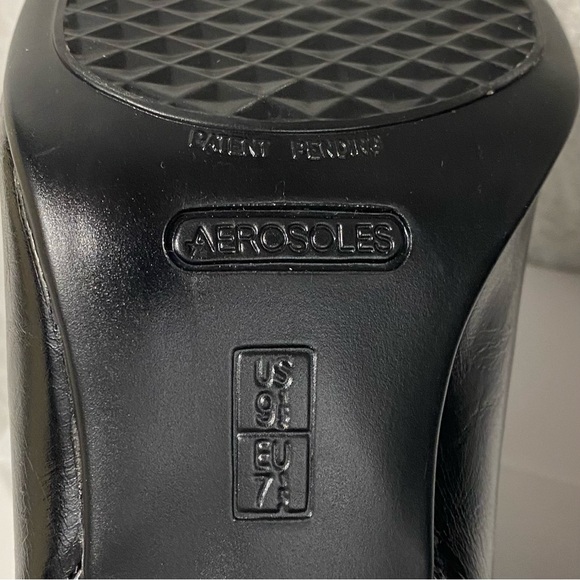 Aerosoles Gum Drop Black Faux Leather Ankle Booties Women’s Size 9.5M - Picture 11 of 11